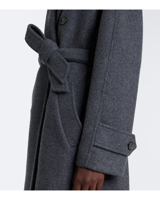 Max Mara Black Cashmere Wrap Coat