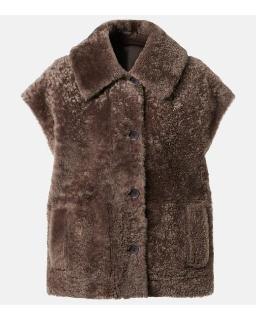Joseph Brown Reversible Shearling And Leather Vest