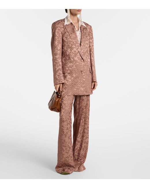 Dries Van Noten Brown Printed Blazer