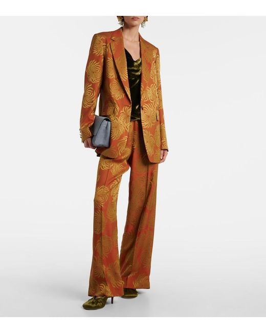 Dries Van Noten Green 90 Satin Mules
