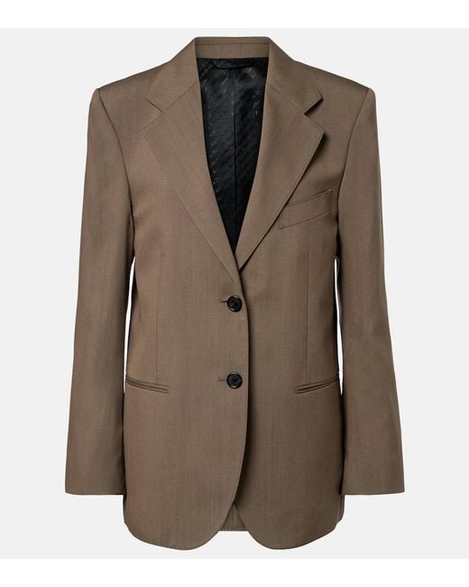 Acne Brown Wool Suit Jacket