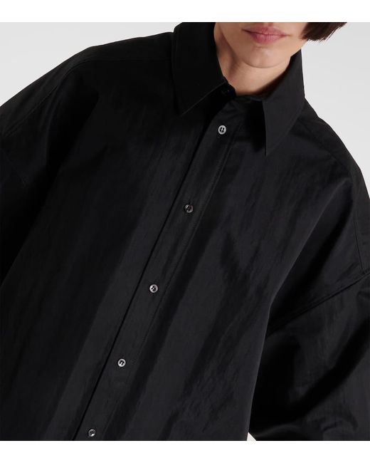 Wardrobe NYC Black Oversized Cotton-Blend Drill Shirt