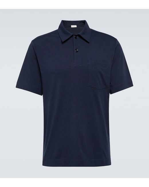 Dries Van Noten Polohemd Aus Baumwoll-Jersey in Blue für Herren