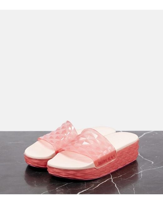 Jimmy Choo Pink Diamond Slides