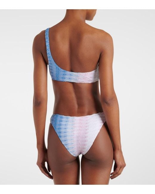 Missoni White Zigzag Ombre Lame Bikini