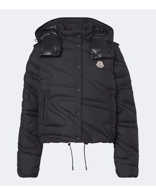 Moncler Black Leona Hooded Down Jacket