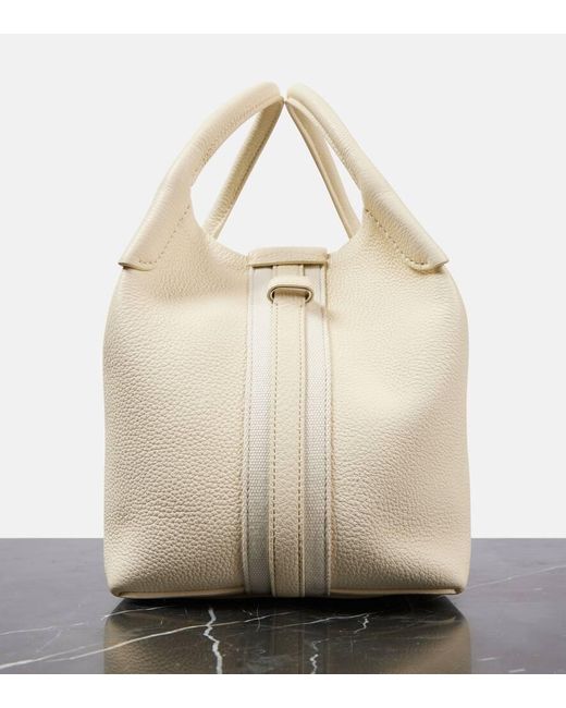 Loro Piana Natural Schultertasche Bale Small Aus Leder