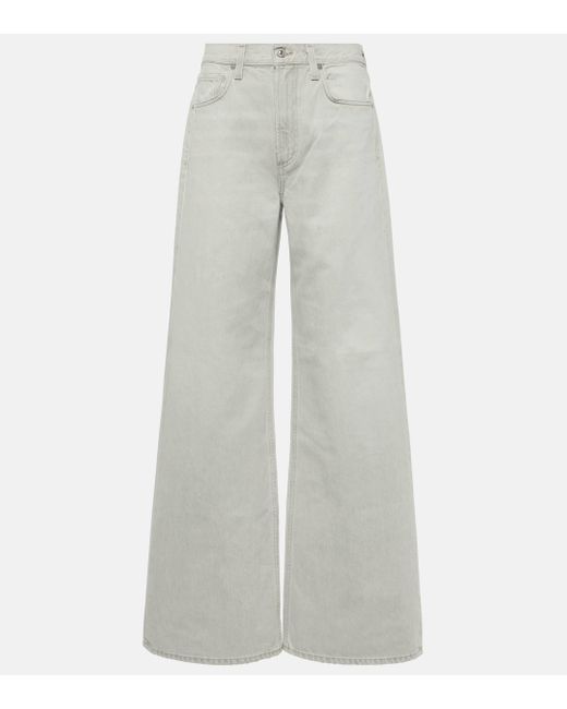 Citizens of Humanity Gray Paloma Mid-rise Wide-leg Jeans
