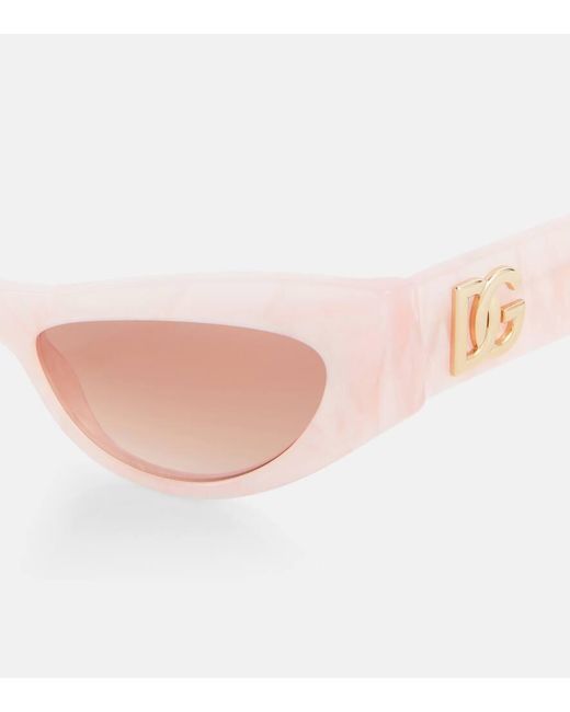 Dolce & Gabbana Pink Cat-Eye-Sonnenbrille DG