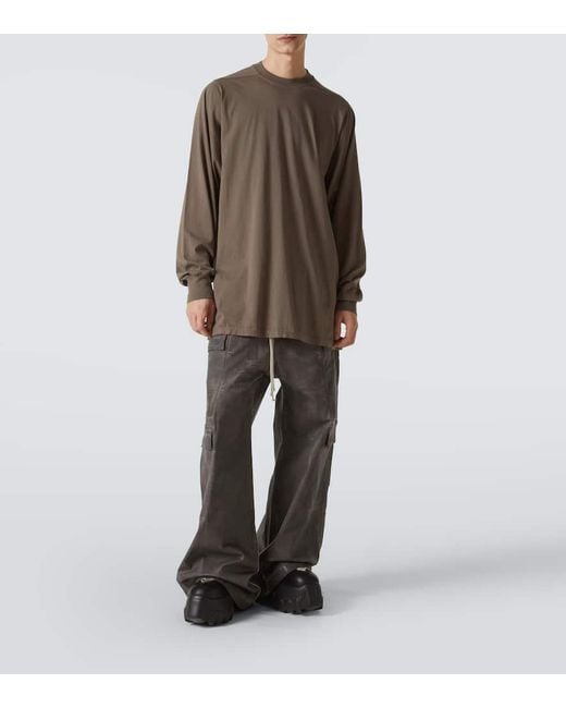 Camiseta De Jersey De Algodon Oversized Rick Owens de hombre de color Brown