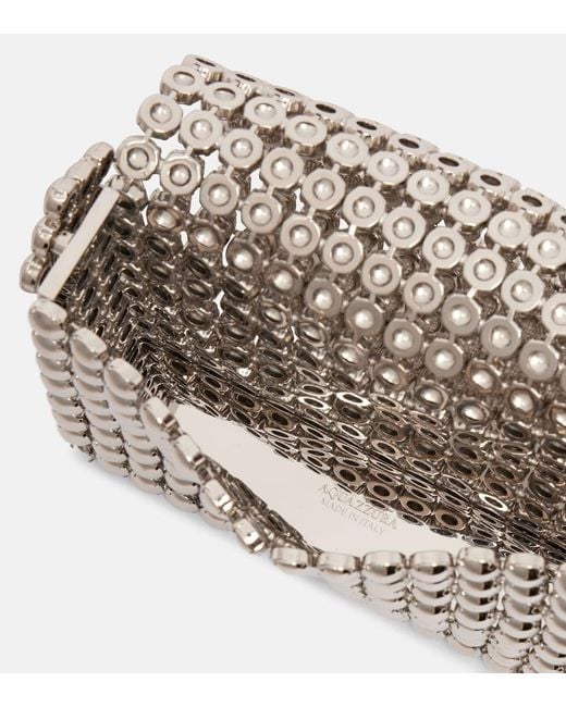 Aquazzura White Cosmic Small Beaded Shoulder Bag