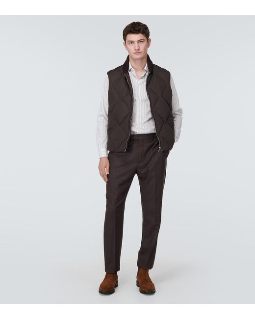Manolo Blahnik Brown Brompton Suede Chelsea Boots for men