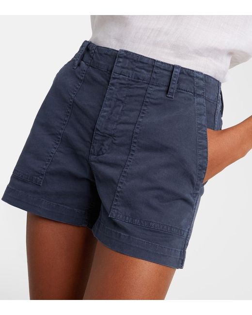 Nili Lotan Blue Utility Cotton Shorts