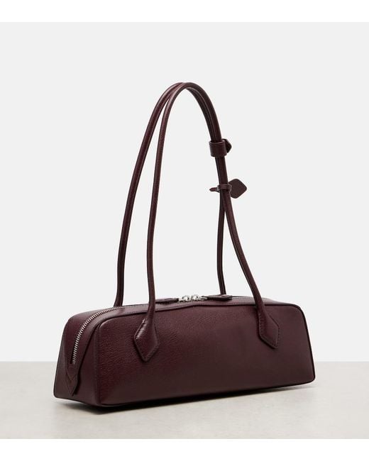 Alaïa Purple Le Teckel Medium Grained Leather Shoulder Bag