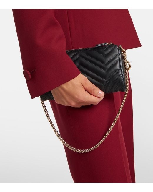 Gucci Black Gg Marmont Small Shoulder Bag