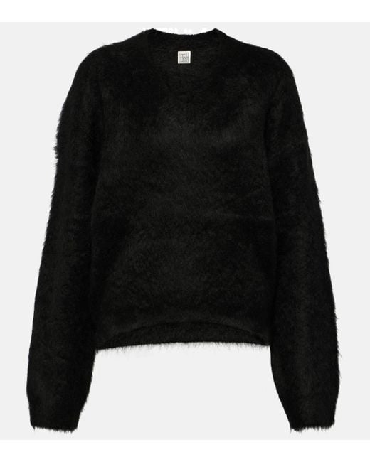 Totême  Black Alpaca-blend Sweater