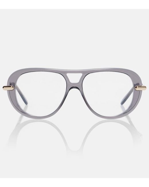 Loewe Brown Slim Aviator Glasses