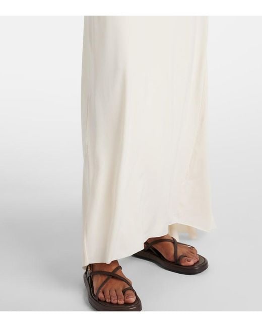 Bananhot White Carrie Halterneck Jersey Maxi Dress