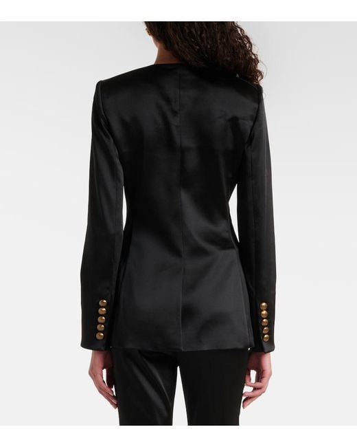 Veronica Beard Black Cynthia Satin Blazer