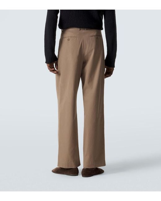 The Row Natural Tibor Cotton And Cashmere Wide-Leg Pants for men