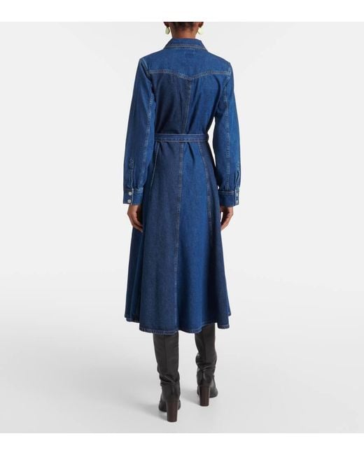AG Jeans Blue Marseille Denim Shirt Dress