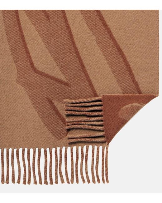 Balenciaga Brown Wool And Cashmere Scarf
