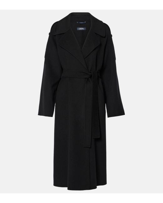 Max Mara Black Beato Virgin Wool Coat