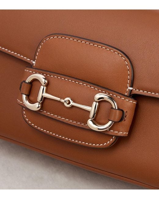 Gucci Brown Horsebit 1955 Soft Small Leather Tote Bag