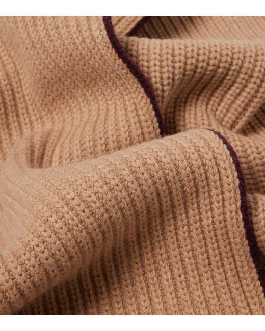 Chloé Brown Encour Wool And Cashmere Scarf