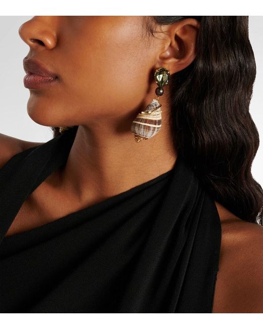 Jennifer Behr Metallic Alon Crystal-Embellished Earrings