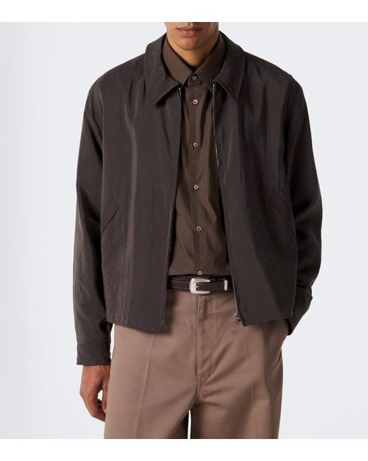 Lemaire Black Silk-Blend Blouson Jacket for men