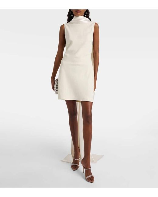 Danielle Frankel Bridal Mimi Wool Blend Minidress in White Lyst UK