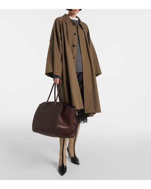 The Row Black Tote Bag Marlo Large Aus Leder