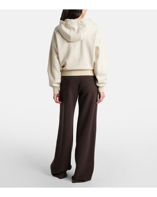 Loro Piana Natural Viera Cotton, Silk, And Cashmere Hoodie