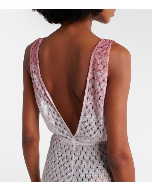 Missoni White Open-Knit Lame Jumpsuit