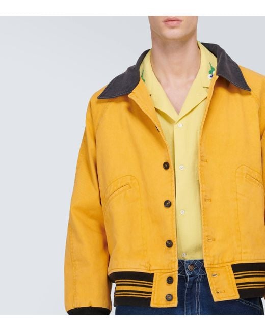 Bode Yellow Banbury Cotton Twill Jacket for men
