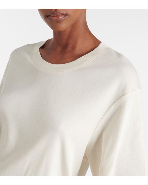Lemaire Natural Belted Cotton Jersey Midi Dress