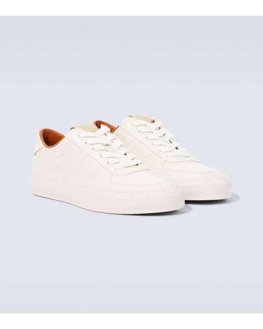 Moncler White Trailgrip Leather Sneakers for men