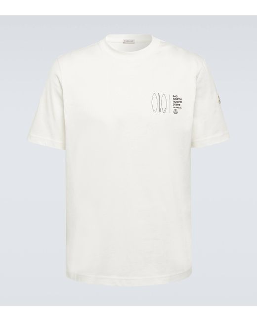Moncler White Cotton Jersey T-shirt for men