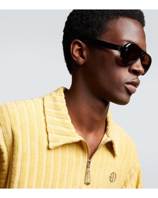 Sestini Eyewear Brown Aviator Sunglasses for men