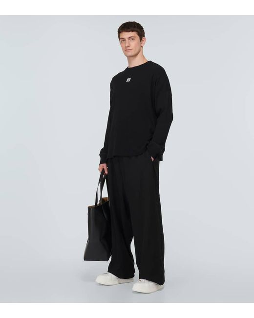 Loewe Black Anagram Cotton-blend Sweatshirt for men