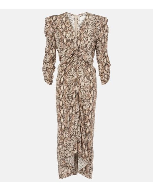 Isabel Marant Natural Mini Dress With Luxurious Blend For