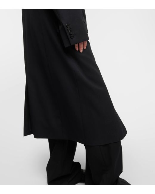 The Row Black Primat Oversized Wool Coat