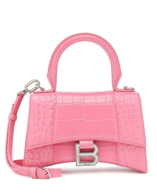 Balenciaga Pink Hourglass XS Top Handle Bag