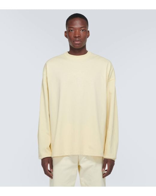 Bottega Veneta Yellow Oversized Cotton Jersey T-shirt for men