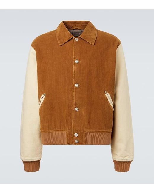 Veste Teddy Homecoming En Velours Cotele De Coton Wales Bonner pour homme en coloris Brown
