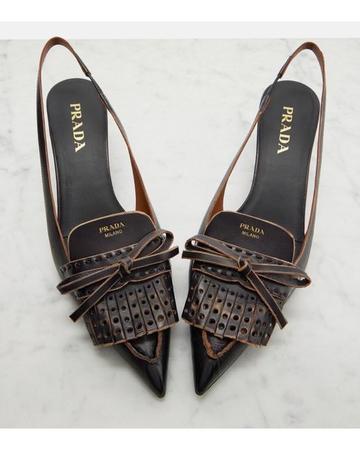 Pumps Slingback di Prada in Black