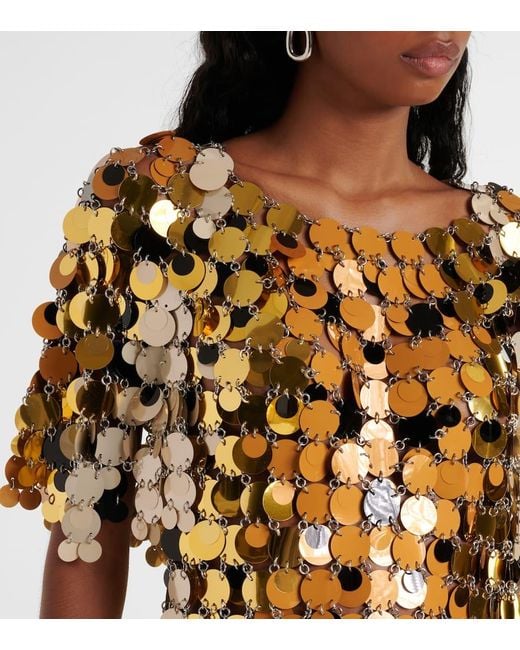 Rabanne Metallic Embellished Minidress