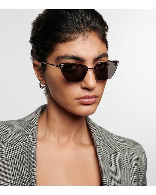 Fendi Brown Cat-Eye Sunglasses