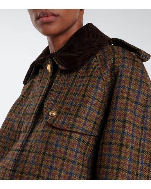 Blazé Milano Brown Chausie Checked Virgin Wool Jacket